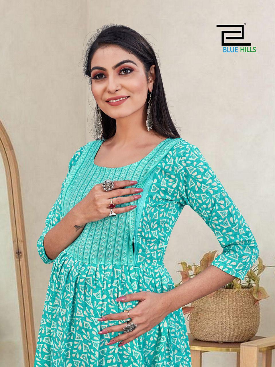 Blue Hills Good News 22 Cotton Feeding Designer Wholesale Kurti Collection	